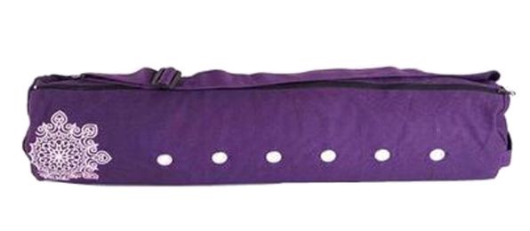 Pouch Yoga Canvas Mat Tote Bag Holder:  Lightweight, Durable, Breathable[Purple]
