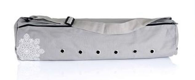 Practical Breathable Women's Canvas Yoga Mat Bag,Light Grey