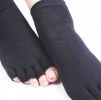 Black Cotton Toe Yoga Socks Non Slip Fashion Warm Socks