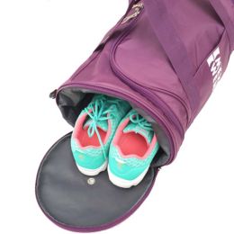 Durable Sport Bag Travel Bag Gym Duffel Bag Workout Bag with Shoes Compartment, C