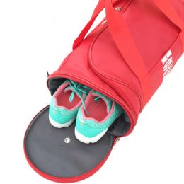 Durable Sport Bag Travel Bag Gym Duffel Bag Workout Bag with Shoes Compartment, E