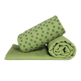 Indoor Sport Non-slip Yoga Sheet Blanket Yoga Towel Yoga Accessory 183 CM * 63 CM-Green A