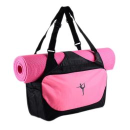 Outdoor Sport Bag Waterproof Training Yoga Bag Thicken Exercise Yoga Mat Bag-Pink