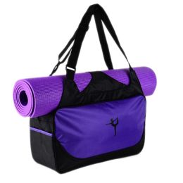 Outdoor Sport Bag Waterproof Training Yoga Bag Thicken Exercise Yoga Mat Bag-Purple