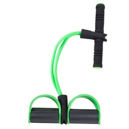 Fitness Equipment Crunches Chest Expander/Yoga Pedals Elastic Rope Green