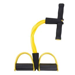 Crunches Chest Expander/Yoga Pedals Elastic Rope Enhanced Edit Yellow