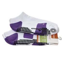 Girls Yoga Non Slip Socks Strong Grip Breathable Pilates Socks, Purple