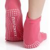 Women's Non-Slip Half Toe Yoga Socks With Grip 2 Pairs Set,Grey