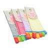 Women's Non Slip Full Toe Yoga Socks With Grip 2 Pairs Set,Rainbow Toe/Yellow