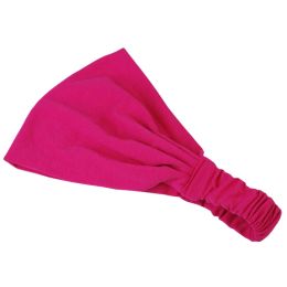 Women Girls Simple design Sweaty Bands Wide Yoga Hairband Elastane Rose-carmine