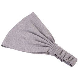 Women Girls Simple design Sweaty Bands Wide Yoga Hairband Elastane Gray