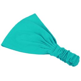 Women Girls Simple design Sweaty Bands Wide Yoga Hairband Elastane Blue