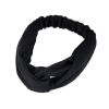 Women Girls Stauros design Yoga Hairband Sport Elastane Sweaty Headband Black