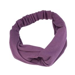 Women Girls Stauros design Yoga Hairband Sport Elastane Sweaty Headband Purple
