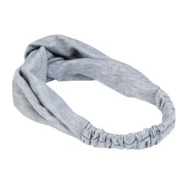Women Girls Stauros design Yoga Hairband Sport Elastane Sweaty Headband Gray