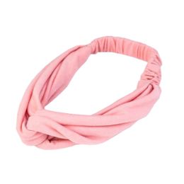 Women Girls Stauros design Yoga Hairband Sport Elastane Sweaty Headband Pink
