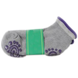 Non-slip Pilates Socks Yoga Socks With Grips Slip Resistant Socks Gray, Set of 2