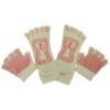 Gray Yoga Pilates Half Toe Socks and Gloves With Grips Slip Resistant Set