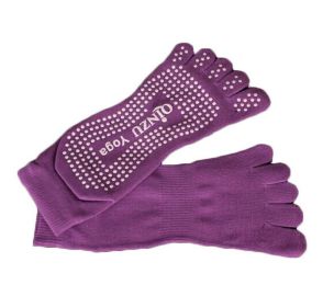 Slip Yoga Toe Socks - Toe Socks Ladies Thick Socks Yoga--Purple