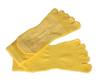 Slip Yoga Toe Socks - Toe Socks Ladies Thick Socks Yoga--Yellow