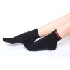 Black Yoga Socks Full Five Toe with Grips Non-Slip Yoga Socks S/M