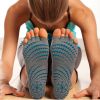 Luxury Toeless Grippy Yoga Socks Toesocks Non-Slip Yoga Socks, M (Gray)