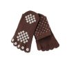 Women's Cotton Air Yoga Spcks Non-Slip Yoga Socks, M, Brown