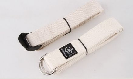 Yoga Stretch Strap 250 CM Long D-ring Yoga Strap (Beige)
