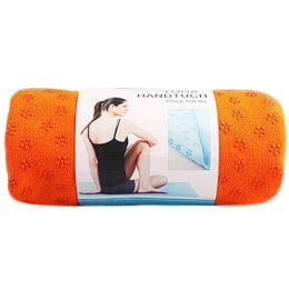 Microfiber Non Skid Yoga Mat Towel 183*61 CM Orange Yoga Towel with Mesh Bag