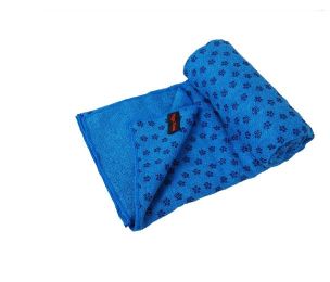 Microfiber Non Skid Yoga Mat Towel 183*61 CM Blue Yoga Towel with Mesh Bag