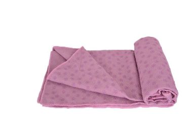 Microfiber Non Skid Yoga Mat Towel 183*61 CM Yoga Towel with Mesh Bag, PINK