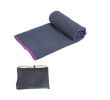 Yoga Mat Towel Dark Grey Thick Yoga Mat Towel 181*61 CM with TPE Bag