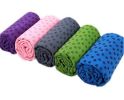 Microfiber Non Skid Yoga Mat Towel 183*61 CM Grey Yoga Towel with Mesh Bag
