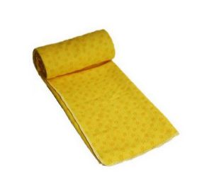 Microfiber Non Skid Yoga Mat Towel 183*61CM Yoga Towel with Mesh Bag, Yellow