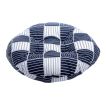 Japanese Style Linen Yoga Bolster Tatami Floor Round Cushion(Lattice,17")
