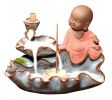 Porcelain Incense Burner Holder Cute Little Monk Design