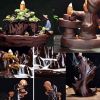 Ceramic Backflow Incense Burner Censer Home Decor