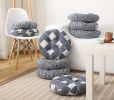 2 Pack Japanese-style Stripes Patterned Round Tatami Cushions Bay Window Cushion