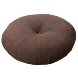 Indoor/Outdoor Soft Home/Office Yoga Round Seat Washable Breathable Chair Cushion, Coffee