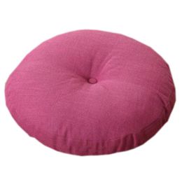 Indoor/Outdoor Soft Home/Office Yoga Round Seat Washable Breathable Chair Cushion, Rose Red
