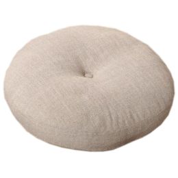 Indoor/Outdoor Soft Home/Office Yoga Round Seat Washable Breathable Chair Cushion, Beige Yellow