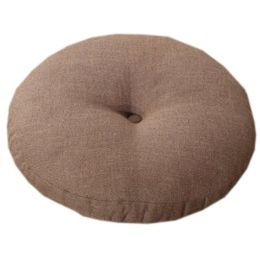 Indoor/Outdoor Soft Home/Office Yoga Round Seat Washable Breathable Chair Cushion, Khaki