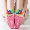 Yoga Socks Non-slip Multicolor Full Toe Socks Women Yoga Supplies Socks Rose Red