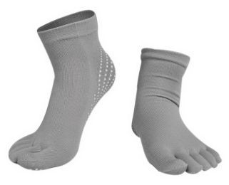 Yoga Socks Non-slip Full Toe Socks Yoga Supplies Women Pilates Sports Socks Gray