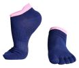 Yoga Socks Non-slip Full Toe Socks Yoga Supplies Sports Pilates Socks, Dark Blue