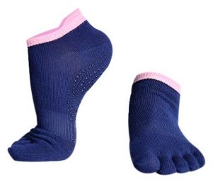 Yoga Socks Non-slip Full Toe Socks Yoga Supplies Sports Pilates Socks, Dark Blue