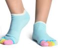 Yoga Socks Non-slip Multicolor Full Toe Socks Yoga Supplies Barre Socks Sky Blue