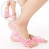 Yoga Socks Anti Skid Toeless Backless Heelless Fitness Socks Yoga Supplies, Pink