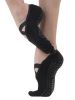 Yoga Socks Cotton Non Slip Cross Belt Style Toe Socks Fitness Dance Socks, Black
