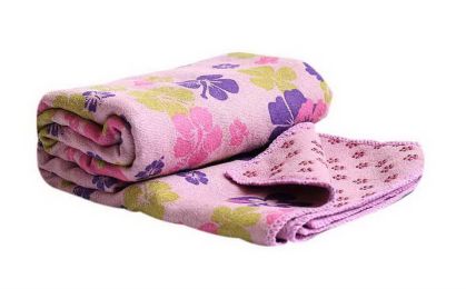 Light Purple Clover Style Printing Yoga Sweat Mat Towel Non-slip Yoga Shop Towel
